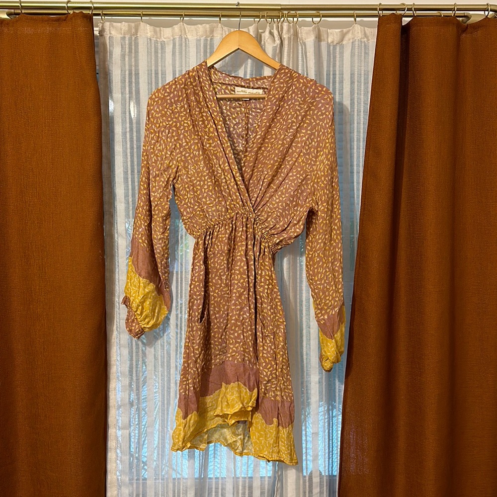 100% silk small Natalie Martin long sleeved dress